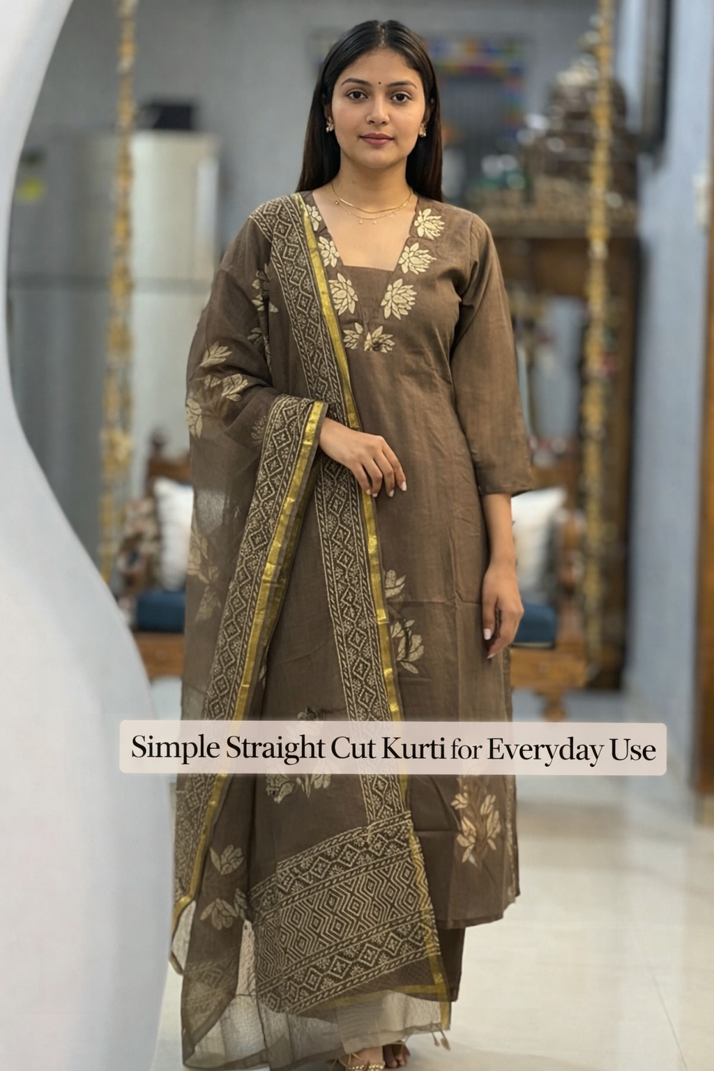 Best Straight Cut Kurtis for Women-Office & Daily Wear